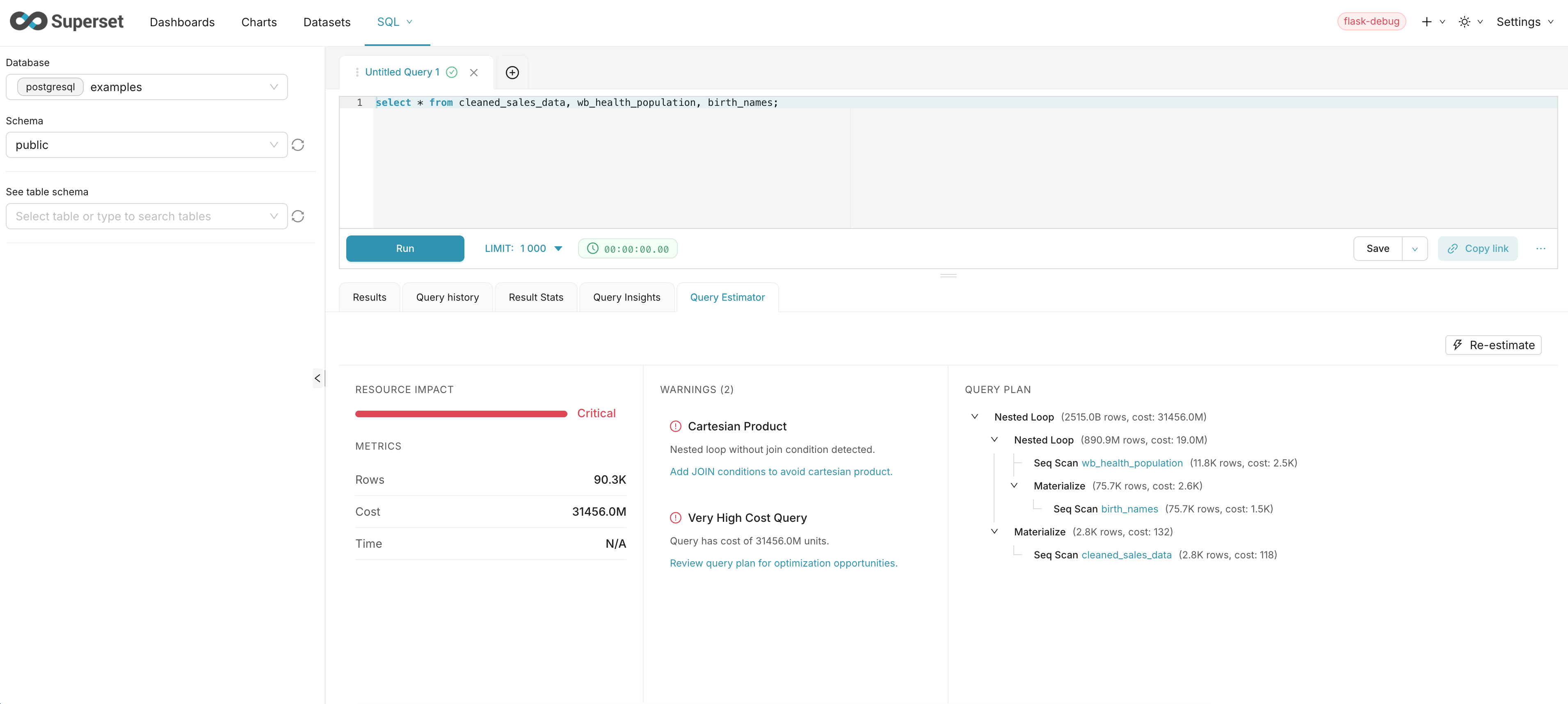 Query Estimator